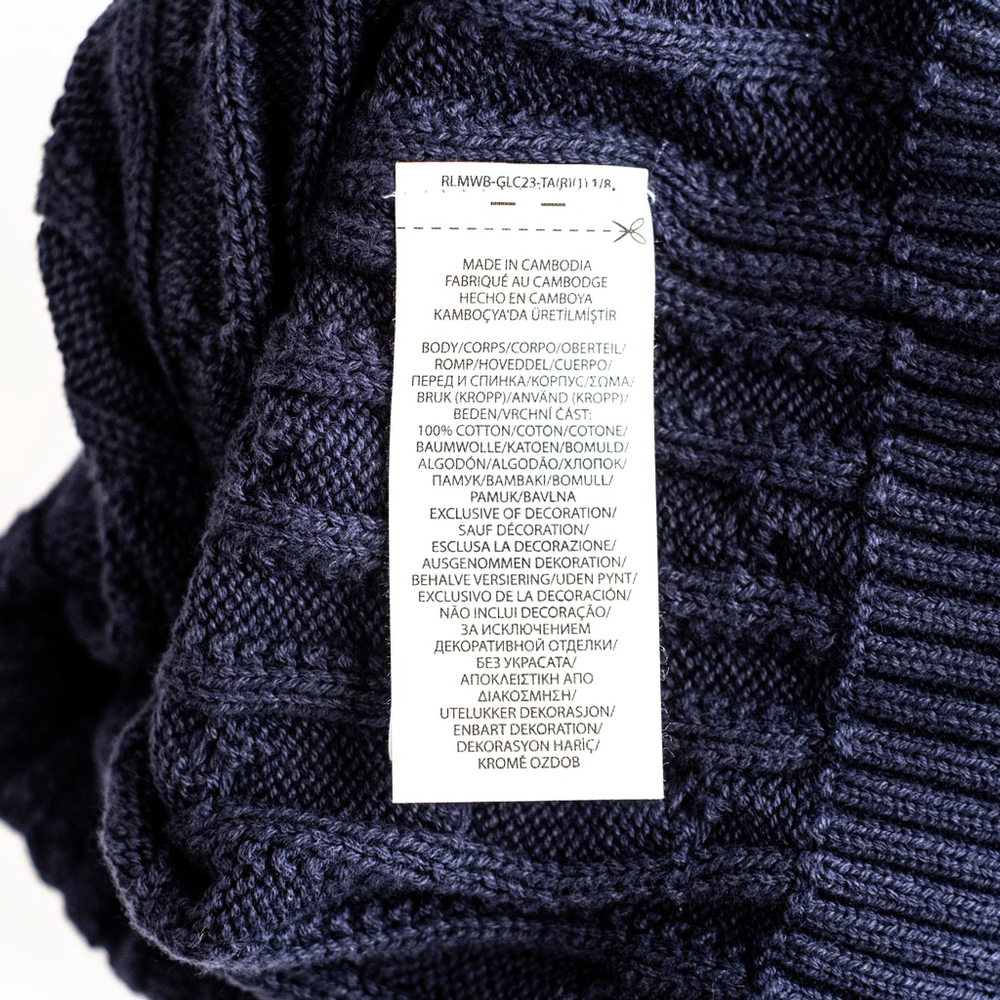 Girls Polo Ralph Lauren Cable-Knit Cotton Sweater Navy Blue NWOT - Size 3Y - Picture 10 of 10